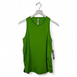 INPHORM Women's Activewear tennis Tank w/ Grommet Detail Lime Green - Small